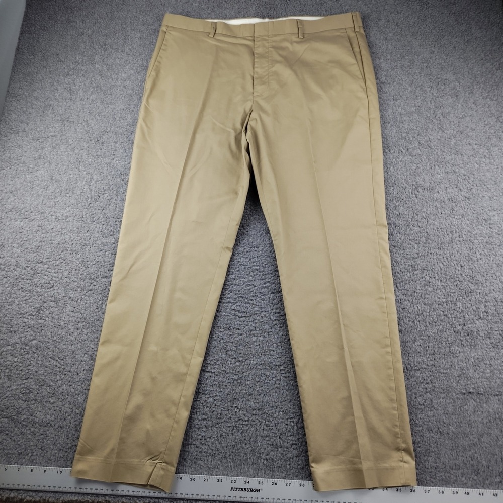 J.Crew Cotton Pants Mens 38x32 Ludlow Chino Khaki 3XDRY EUC